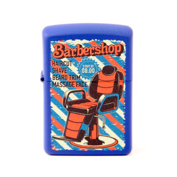 ZIPPO blau matt color "Barbershop" 60004348 - 1