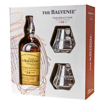 Balvenie Malt 14Y Caribbean Cask 0,7l 43% +2 Glasses Giftbox