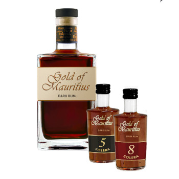 Gold of Mauritius Rum 0,7 l 40% + 5Y 0,05 l + 8Y 0,05 l Giftbox - 2