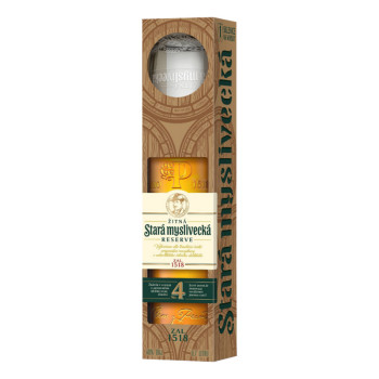 Stará žitná myslivecká RESERVE 0,7L 40% +Glas - Giftbox