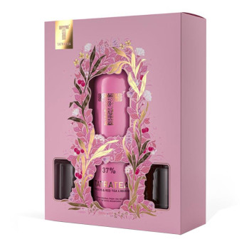 Tatratea Hibiscus & Red Tea liquer + 2 Glasses 0,7l  37%