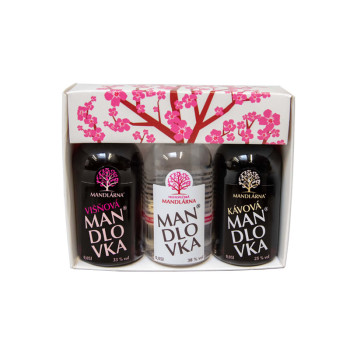 Mandlovka Almond Liqueur Set 1x 0,05l 38% +1x 0,05l 25% +1x 0,05l 33%