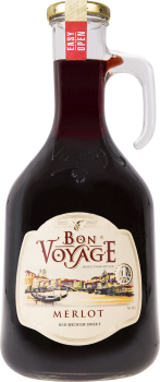 Bon Voyage Merlot polosladké víno 1L