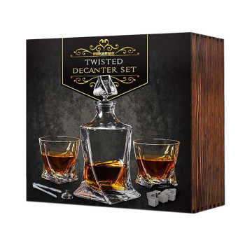 MIKAMAX Twisted Decanter Set