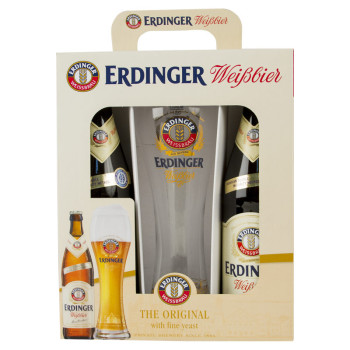 Erdinger gift box 2 x 0.5L 5.3% + 1 glass